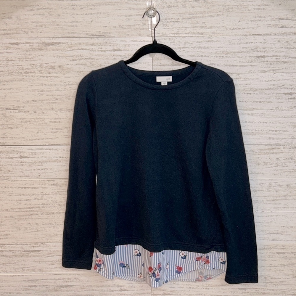J.JILL Floral Overlay Long Sleeve | SIZE S